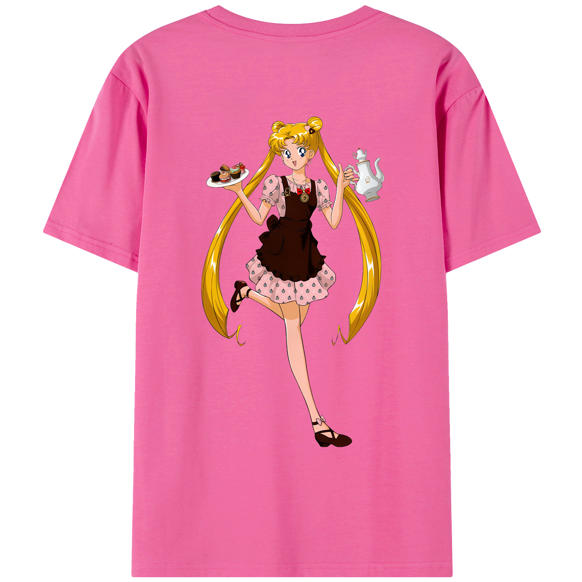 （画像用） 美少女戦士セーラームーン 愛野 美奈子 あいの みなこ Sailor Moon Aino Minako レディース半袖Tシャツ(バックプリント)